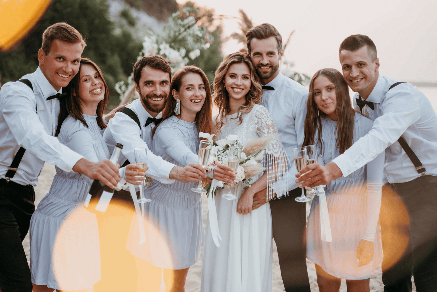 Lockere Stimmung am Hochzeitstag durch kleine Spiele