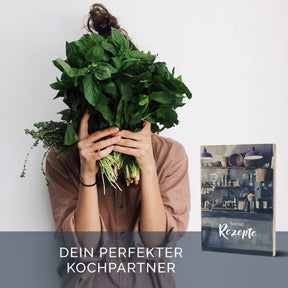 Modernes Rezeptbuch für 60 Lieblingsrezepte als Hardcover in der Größe DIN A5